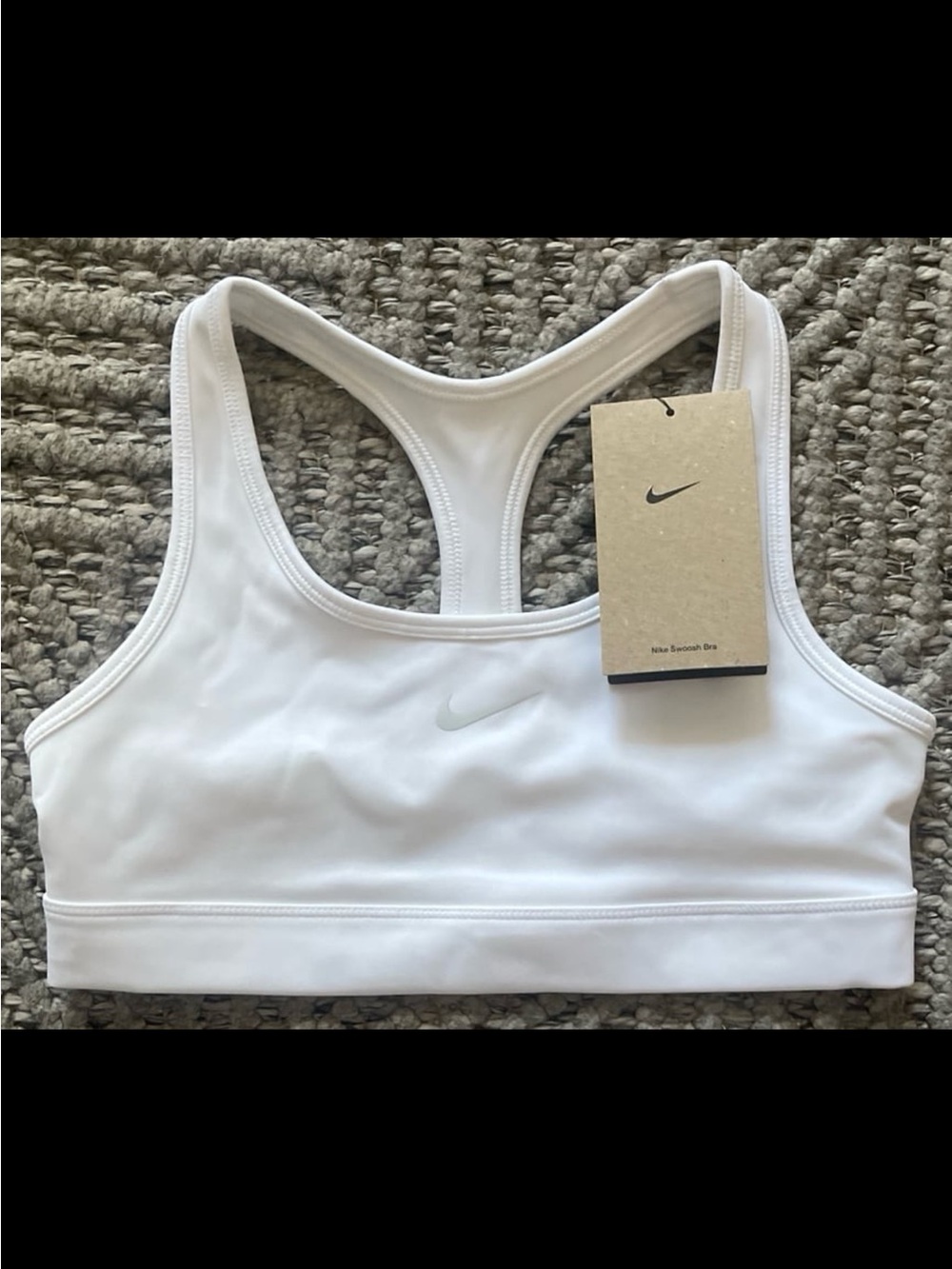 Nike White Racerback Dri-FIT Girls Sports Bra